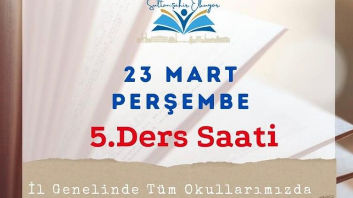 Sultanşehir Okuyor Projesi kapsamında okulumuzda kitap okuma etkinliği yapıldı.